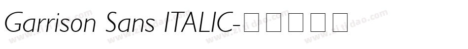 Garrison Sans ITALIC字体转换